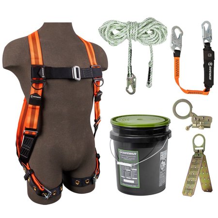 SAFEWAZE Roofer's Fall Protection Kit, Size: Universal FS-ROOF-P